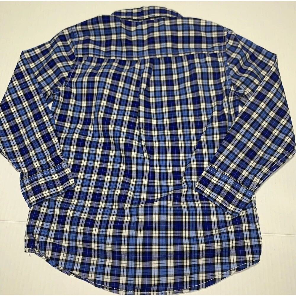 Ralph Lauren Gymboree Boy's Button Down Shirt Sz 5 LOT OF 2 Plaid Blue - Picture 11 of 11